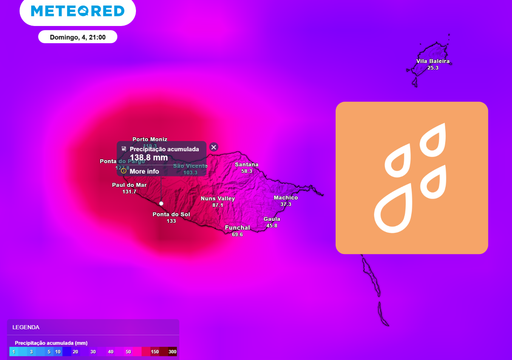 Arquip&eacute;lagos sob aviso amarelo e laranja devido &agrave; tempestade Francis: Madeira contar&aacute; com acumulados superiores a 130 mm