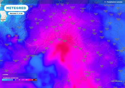Arriva una intensa perturbazione, rischio piogge abbondanti fino a 100 mm; avvisa il meteorologo Alessio Colella