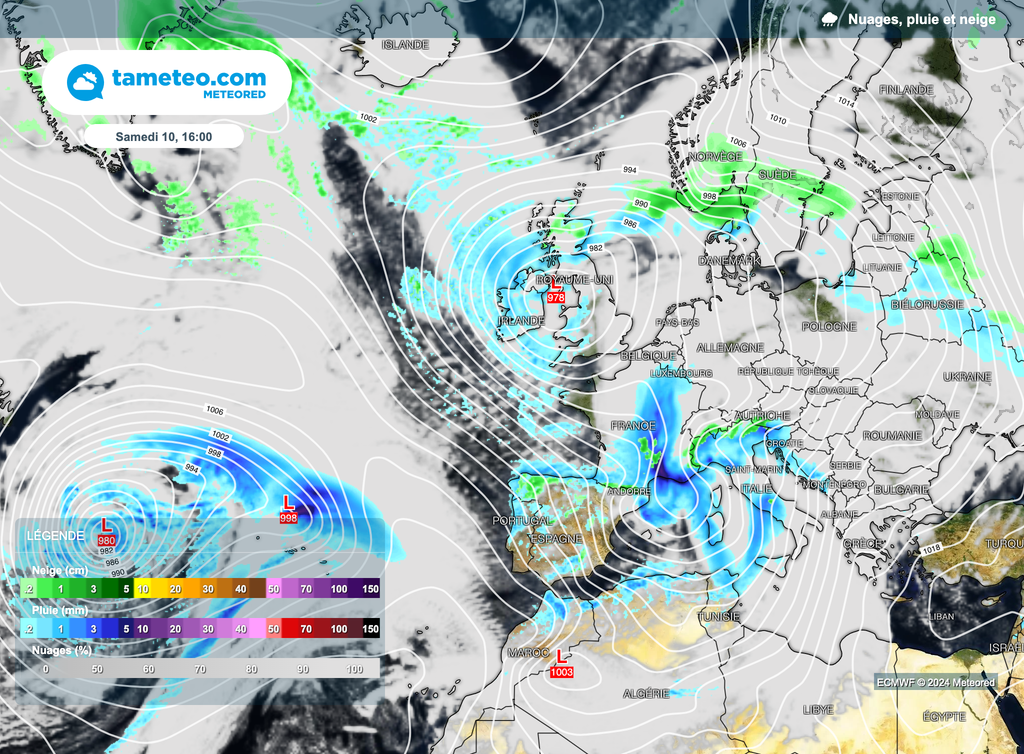 La situation météorologique s'annonce parfois délicate ce week-end en lien avec un vaste système dépressionnaire. La situation météorologique s'annonce parfois délicate ce week-end en lien avec un vaste système dépressionnaire.