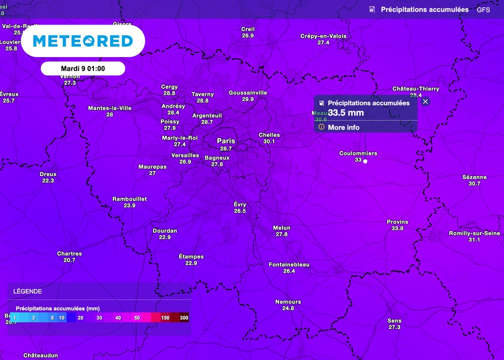 Une météo très pluvieuse attendue dimanche en Île-de-France. Une météo très pluvieuse attendue dimanche en Île-de-France.