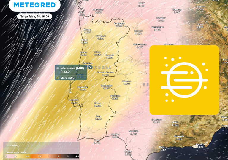 As poeiras do Saara regressam a Portugal Continental j&aacute; amanh&atilde;: saiba qual o dia com a maior concentra&ccedil;&atilde;o