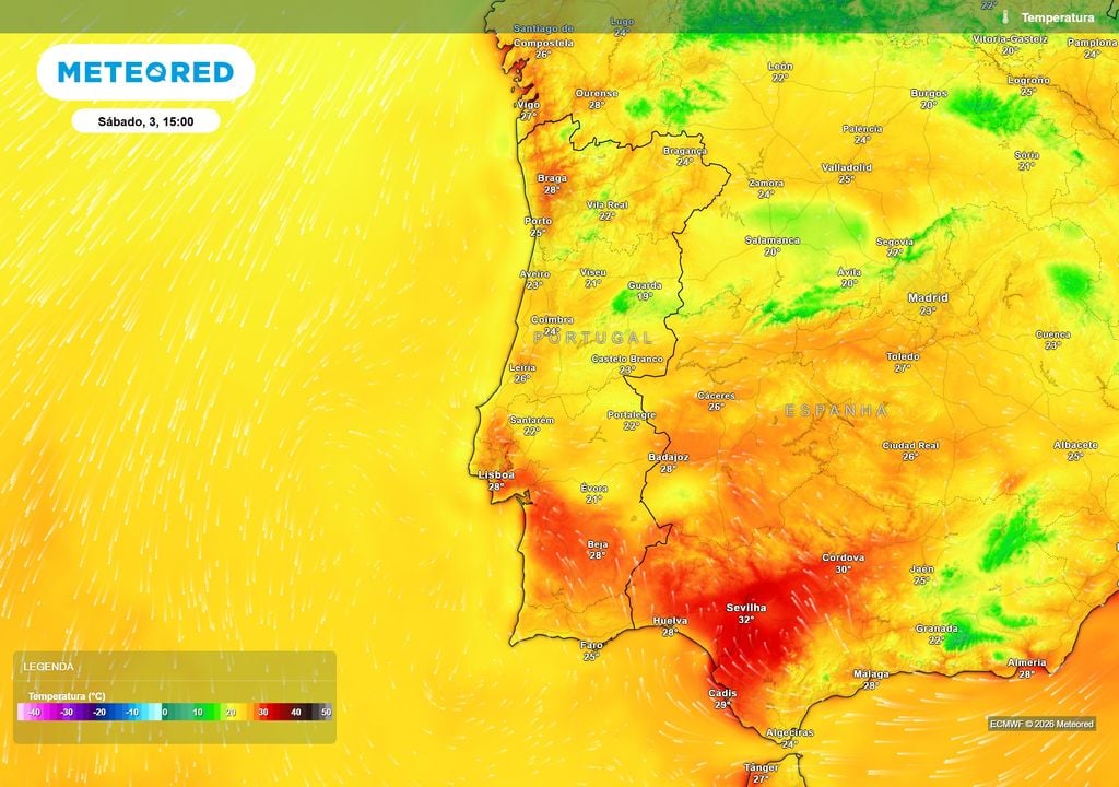Apesar da instabilidade, o ambiente continuará quente para outubro. As máximas poderão aproximar-se dos 30 ºC em alguns pontos, enquanto que, durante a passagem da chuva ficarão bastante mais contidas.
