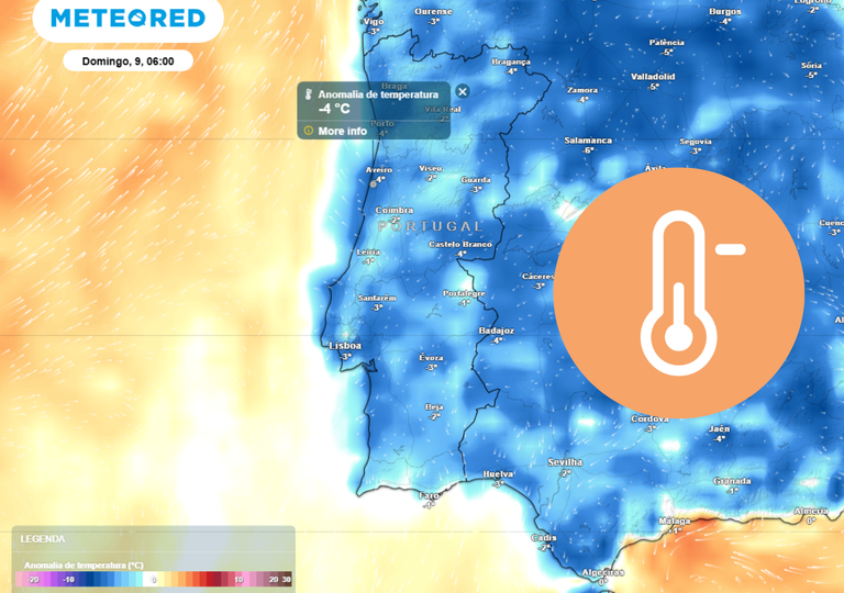 As temperaturas vão baixar a esta hora no domingo: 3 ºC na Guarda, 4 ºC em Bragança e 8 ºC no Porto; veja mais