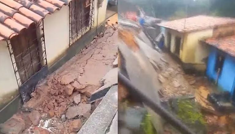 Asfalto cede ap&oacute;s temporal em S&atilde;o Lu&iacute;s, no MA, e assusta moradores locais