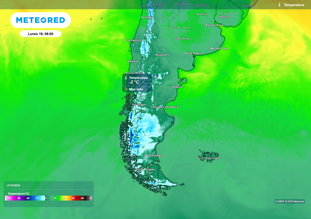 mapa de temperatura.