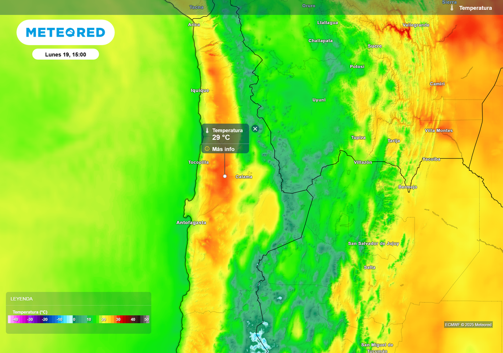 mapa de temperaturas.