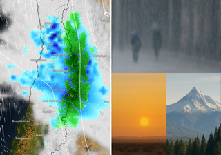 Así comienza la semana en Chile: lluvia capitalina, calor norteño y frío austral se unen en un pronóstico de contrastes