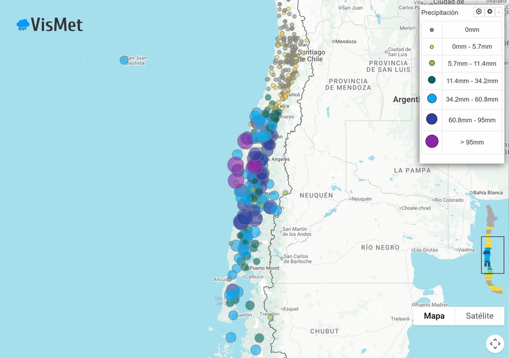 visulaizador meteorológico de Vismet. visulaizador meteorológico de Vismet.