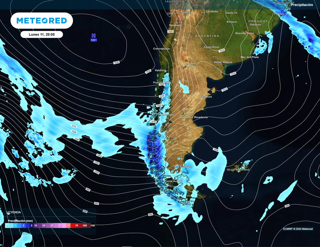 mapa de precipitaciónc. mapa de precipitaciónc.