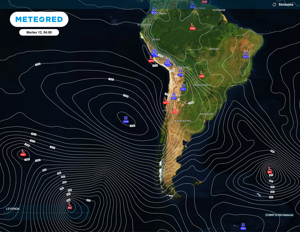 mapa muestra presiones. mapa muestra presiones.