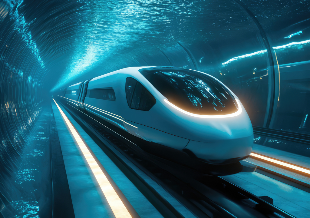 Tren baña submarino China La comstrucción del túnel submarino y extensión del tren bala en China demandará entre 32.000 y 43.000 millones de dólares. Foto: imagen ilustrativa.