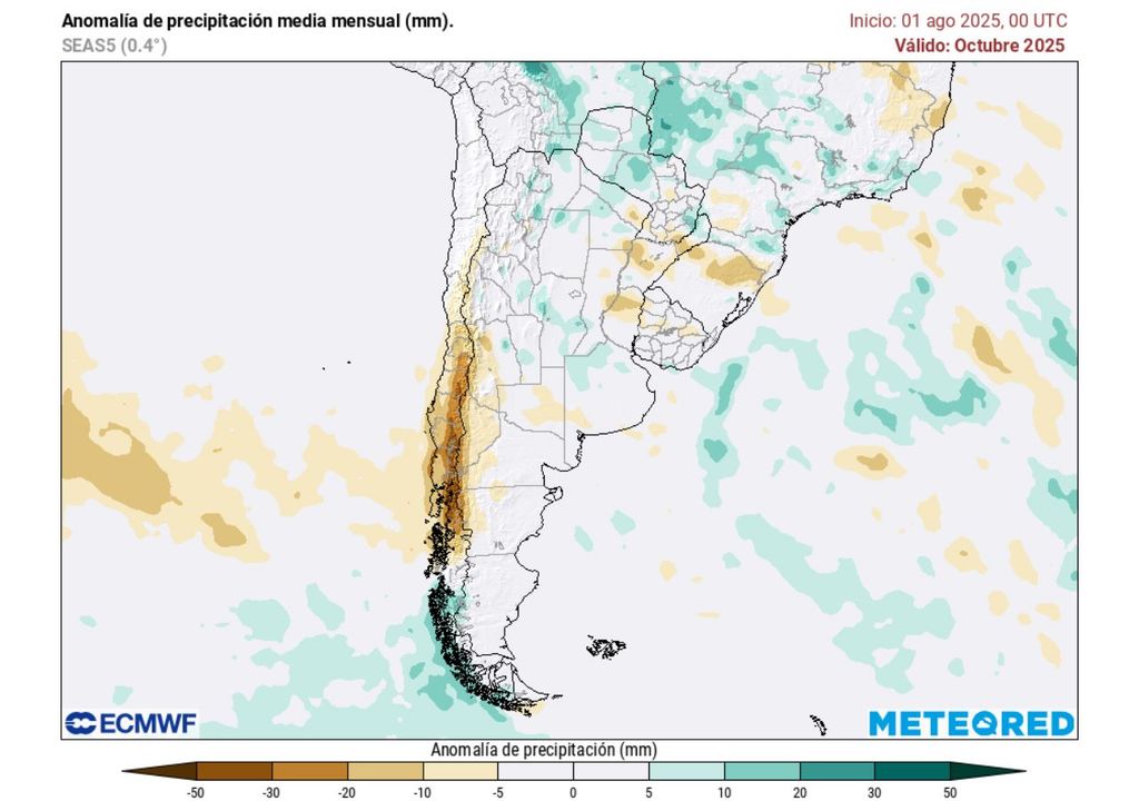 Pronóstico para primavera 2025 en Chile, Meteored