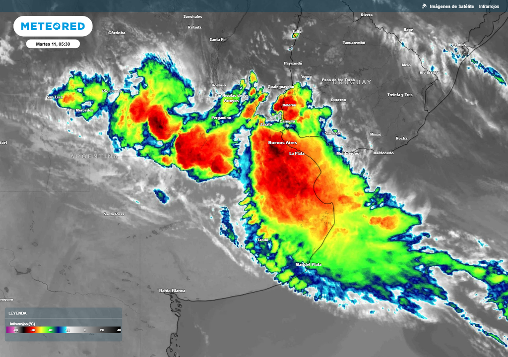 tormenta severa temporal Buenos Aires alerta martes 11 Clima tiempo pronóstico