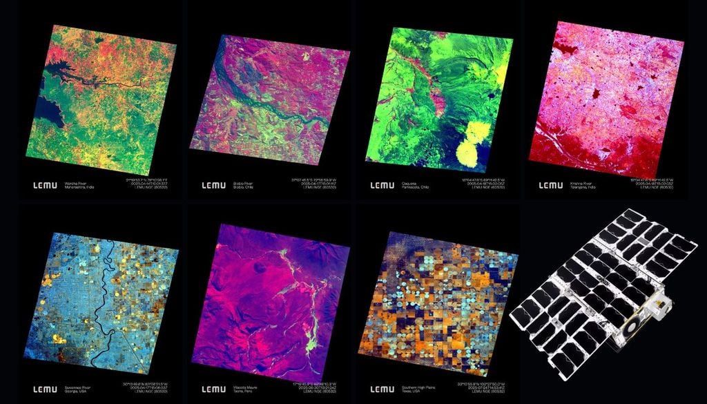 Así de asombrosas son las imágenes hiperespectrales de 32 bandas de Lemu Nge, el primer satélite del mundo en medir biodiversidad. Crédito: Lemu