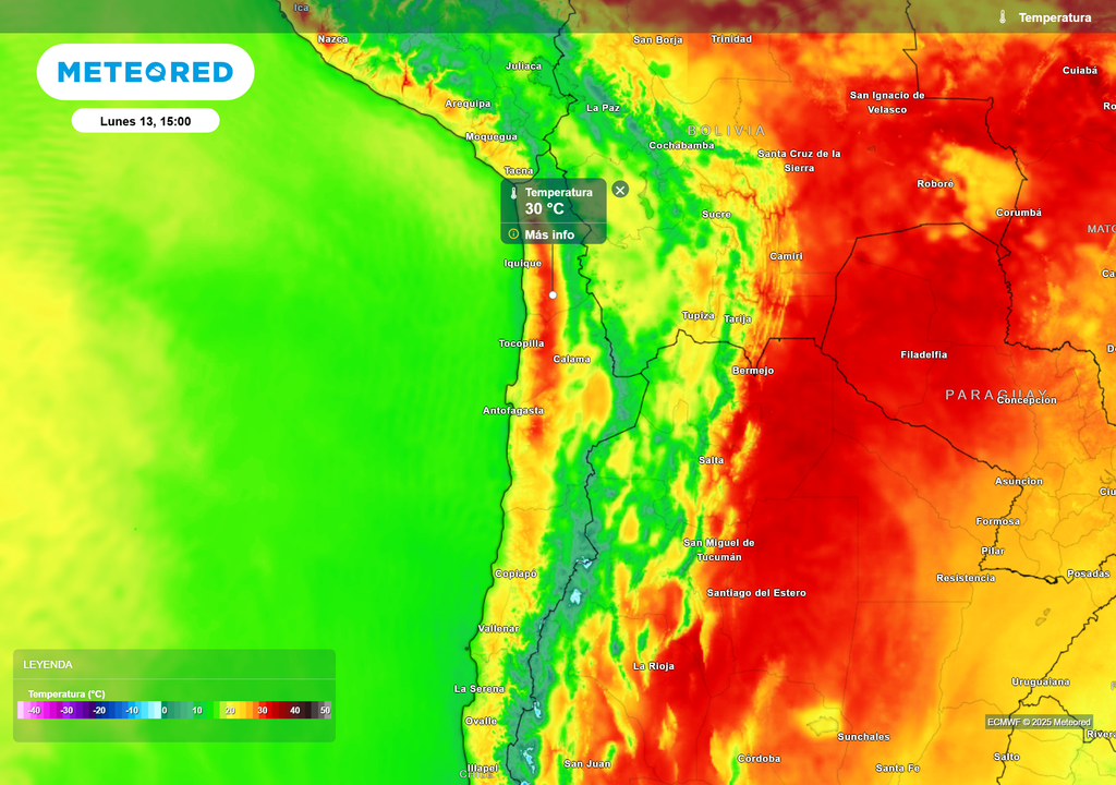 mapa de temperatura. mapa de temperatura.