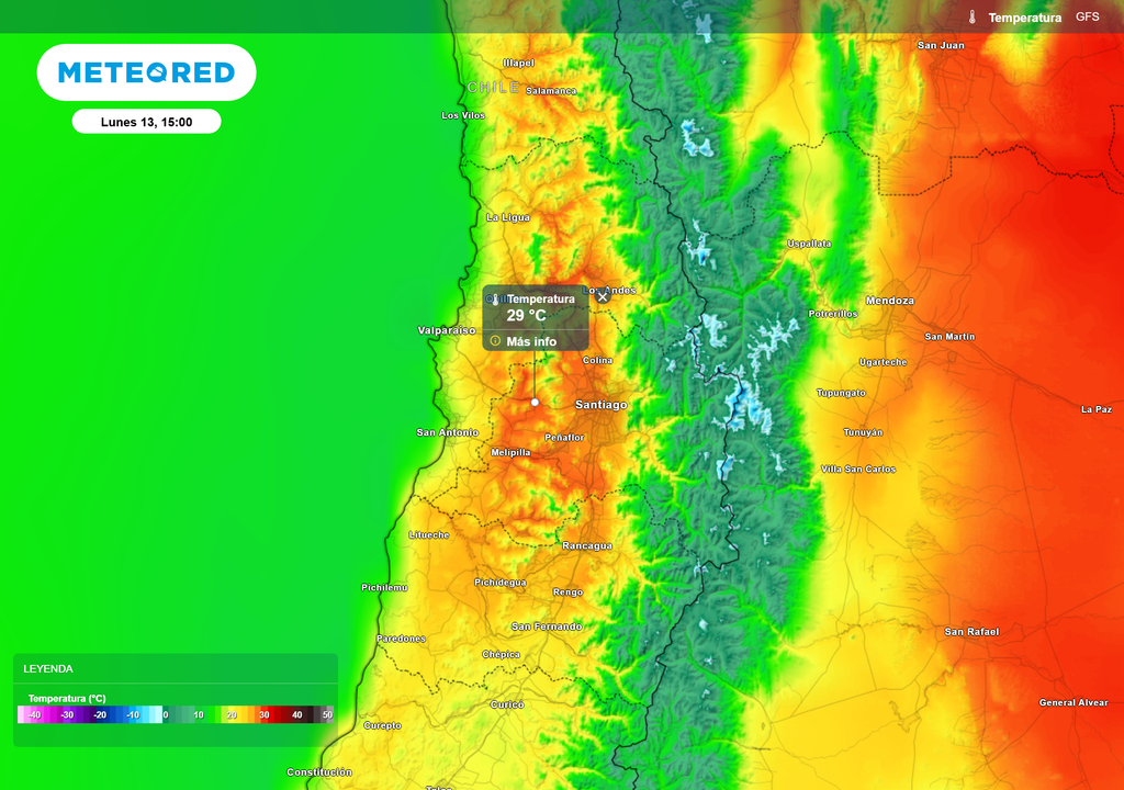 mapa de temperatura.