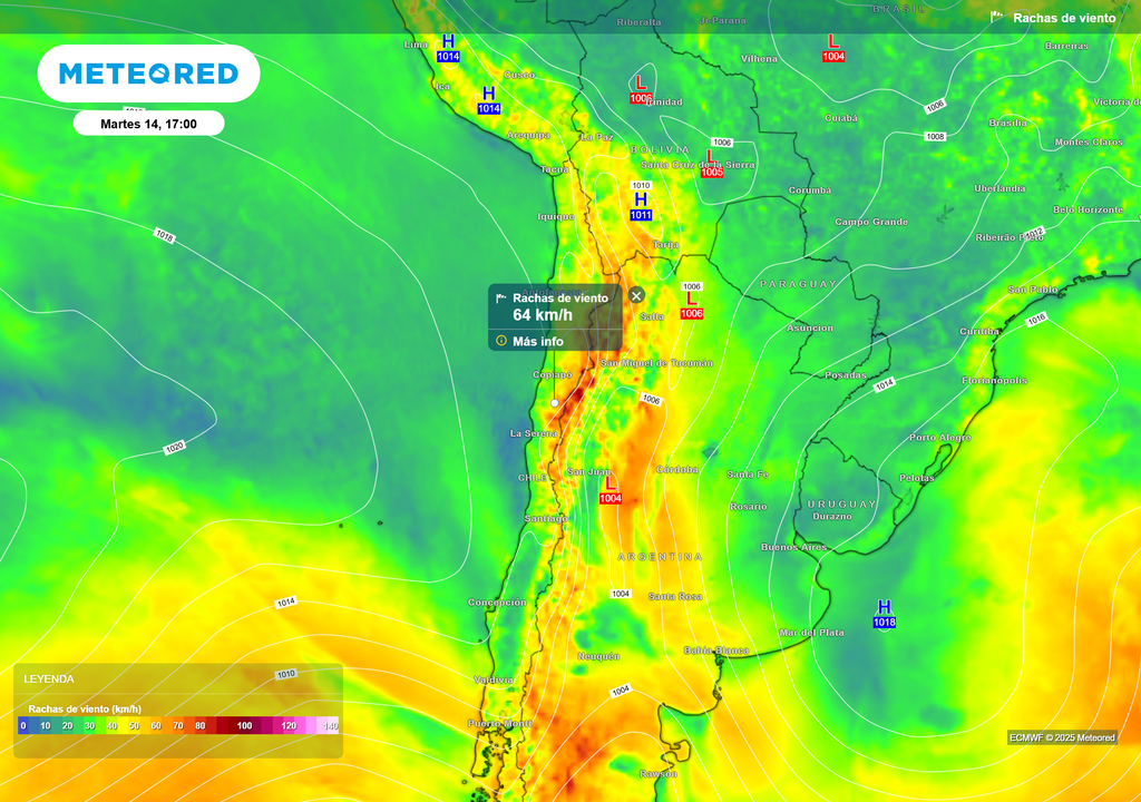 mapa de ráfagas de viento. mapa de ráfagas de viento.