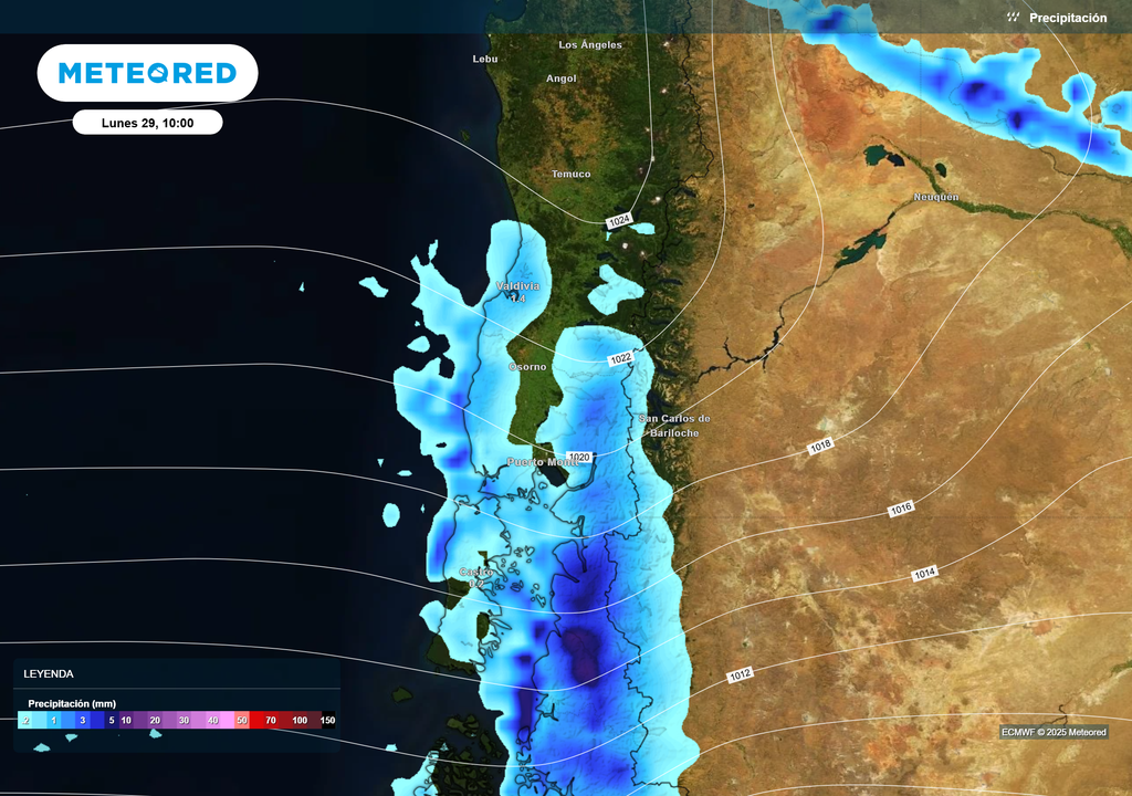 mapa de precipitación.