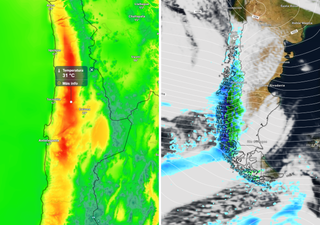 Así se despide septiembre: calor, nubosidad, chubascos y viento en el inicio de semana en Chile, según modelo ECMWF