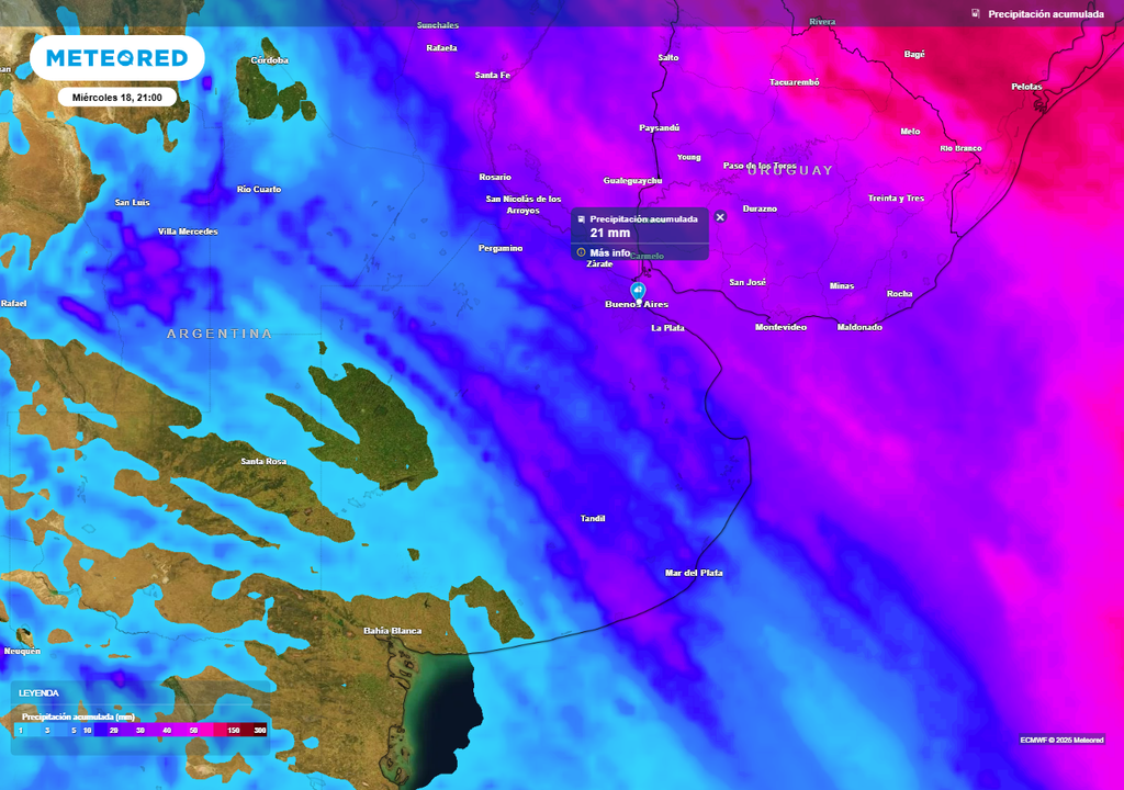 Tiempo pronóstico clima Buenos Aires fin de semana largo Día del Padre lluvias