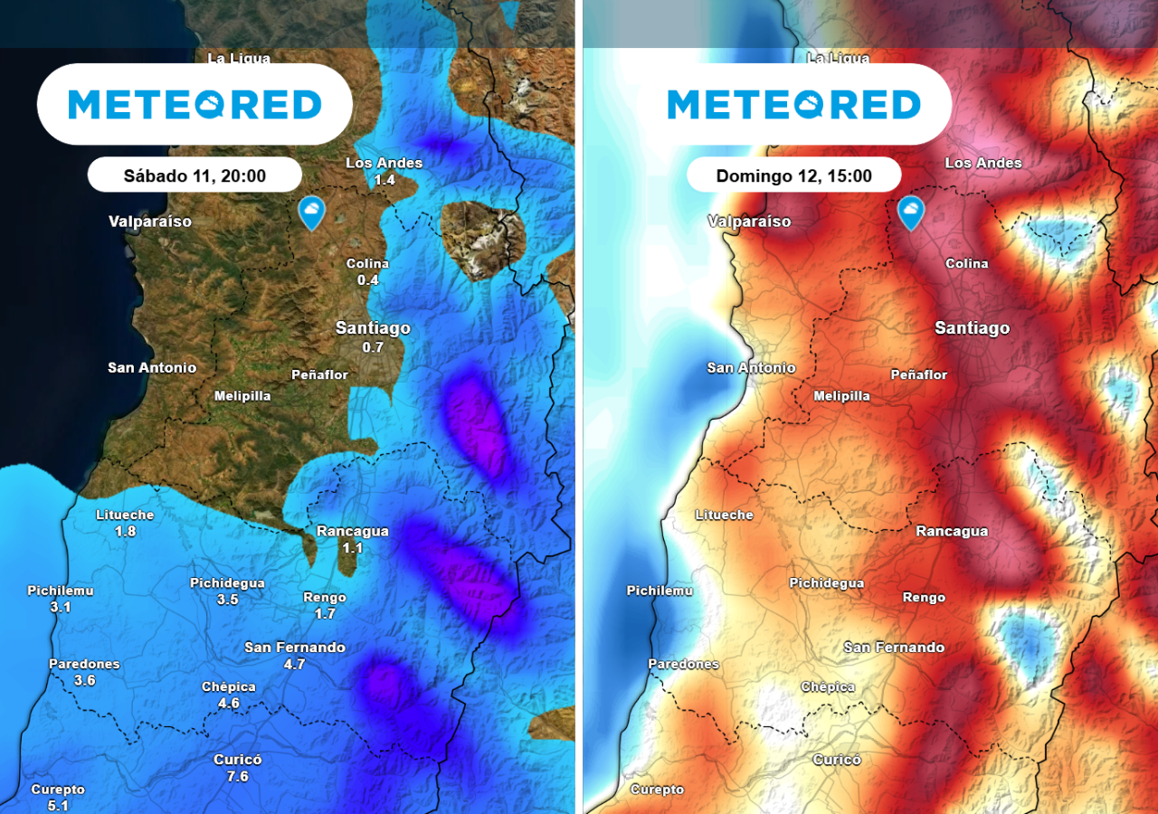De posibles precipitaciones Santiago pasará otra vez al calor extremo en pocas horas este fin de semana.