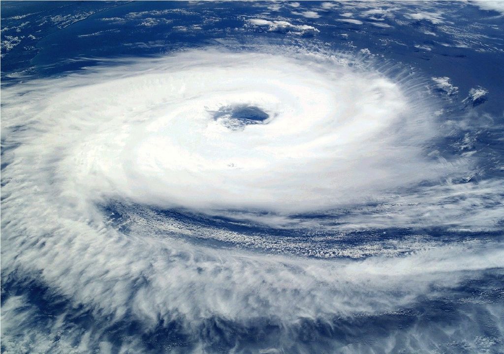 Imagen satelital de un huracán