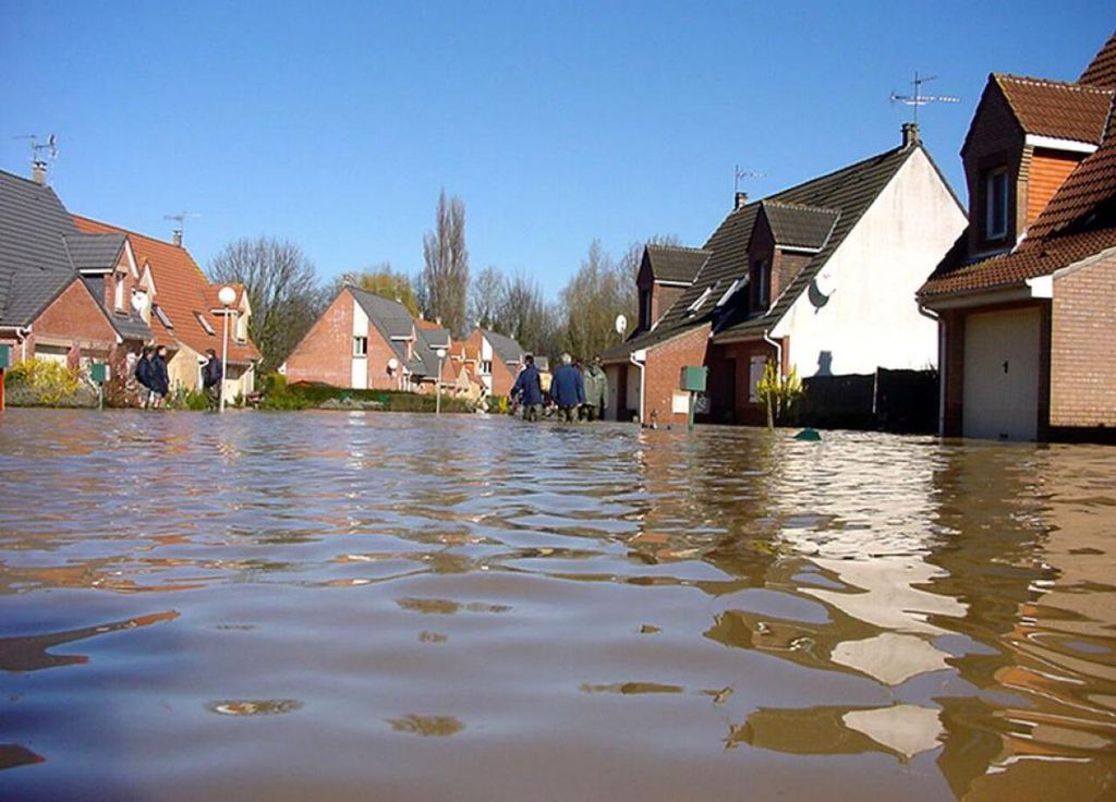 Inondation à Blendecques le 02 mars 2002.@Lamiot CC BY 3.0