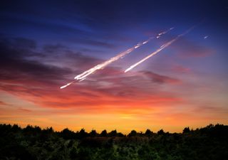 An asteroid trat am Sonntag in the atmosphere and a bright meteorite fragment over Africa!