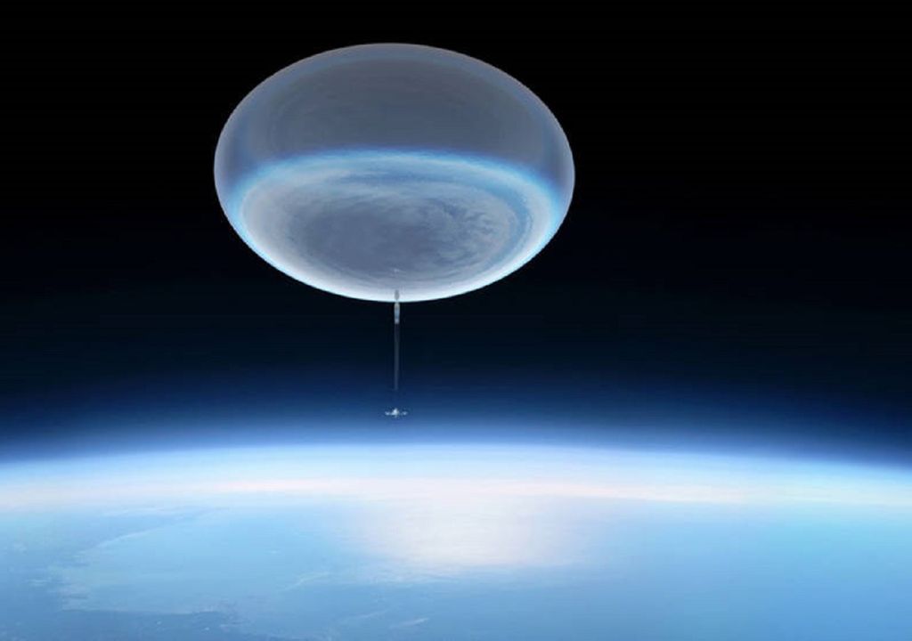 Globo estratosférico y ASTHROS Globo estratosférico y ASTHROS