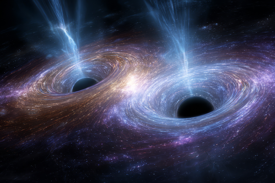 Observação de uma fusão de buracos negros usando dados de ondas gravitacionais provou um teorema importante proposto por Stephen Hawking. Observação de uma fusão de buracos negros usando dados de ondas gravitacionais provou um teorema importante proposto por Stephen Hawking.