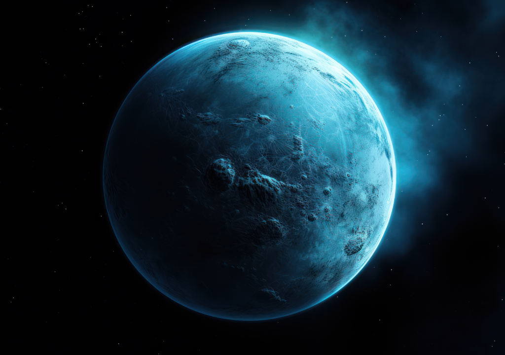 imagen referencial de un planeta con vapor