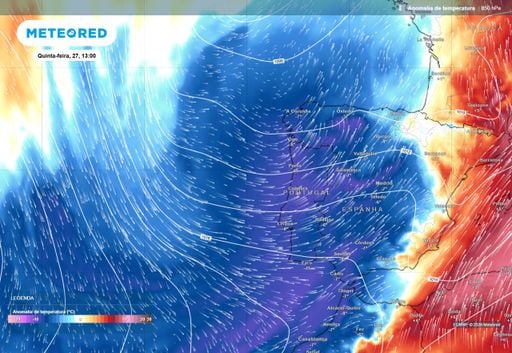 At&eacute; 12 &ordm;C abaixo do normal: ar polar deixar&aacute; estas 7 cidades de Portugal com m&aacute;ximas abaixo dos 20 &ordm;C na quinta-feira