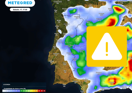 At&eacute; 15 mm: a partir das 7 horas de hoje a chuva e trovoada podem afetar o pa&iacute;s; IPMA emite aviso amarelo em 5 distritos