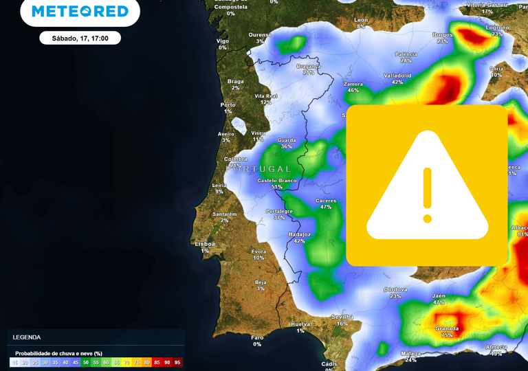 At&eacute; 15 mm: a partir das 7 horas de hoje a chuva e trovoada podem afetar o pa&iacute;s; IPMA emite aviso amarelo em 5 distritos