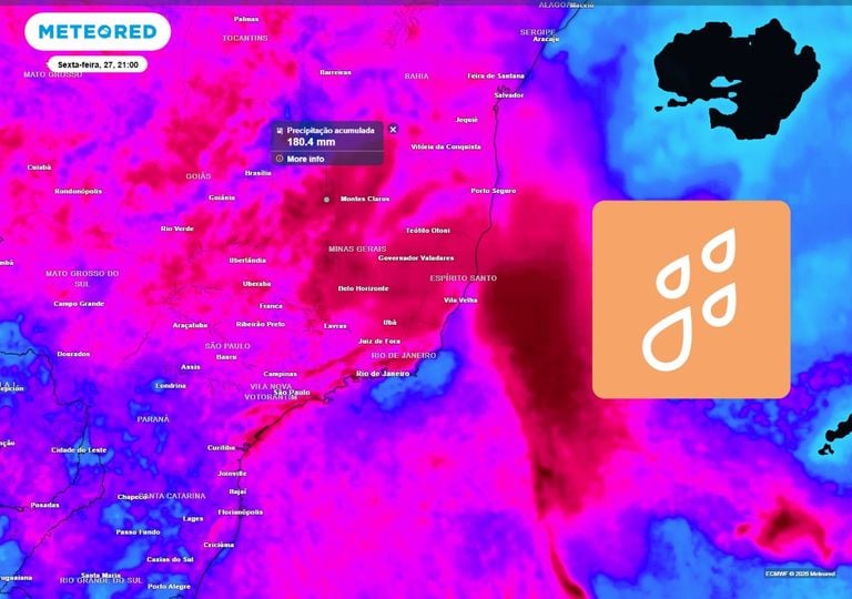 At&eacute; 180 mm de chuva acende alertas para o Sudeste: ser&aacute; a regi&atilde;o mais chuvosa na semana; confira
