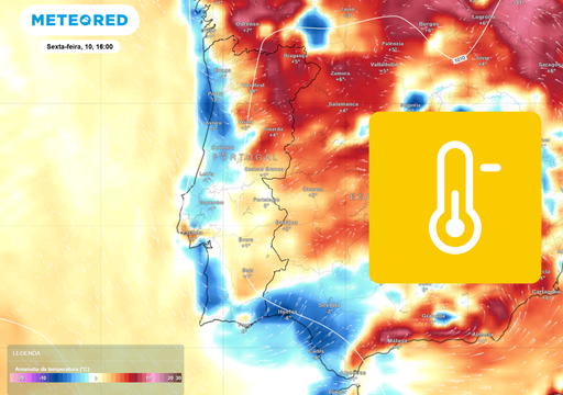At&eacute; 3 &ordm;C a menos do que hoje: esta sexta-feira 10 haver&aacute; uma descida significativa das temperaturas em 7 distritos