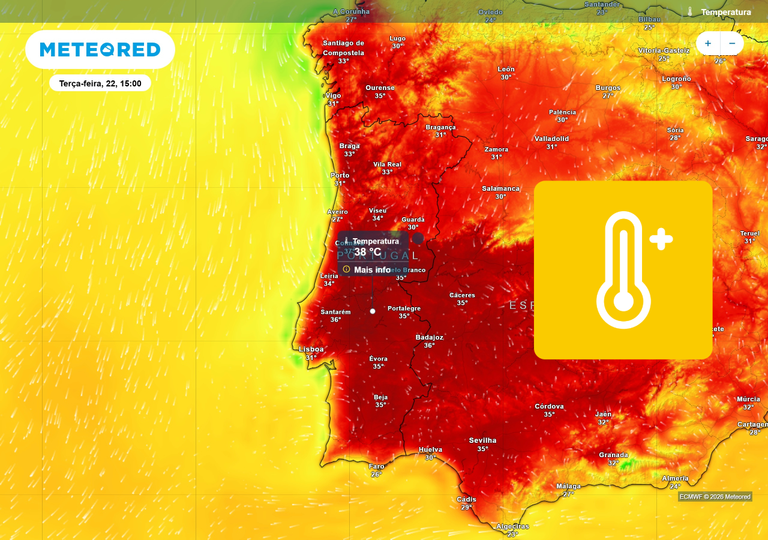 At&eacute; 38 &ordm;C no equin&oacute;cio: entre segunda 21 e quarta 23 ir&atilde;o registar-se as temperaturas mais elevadas do epis&oacute;dio