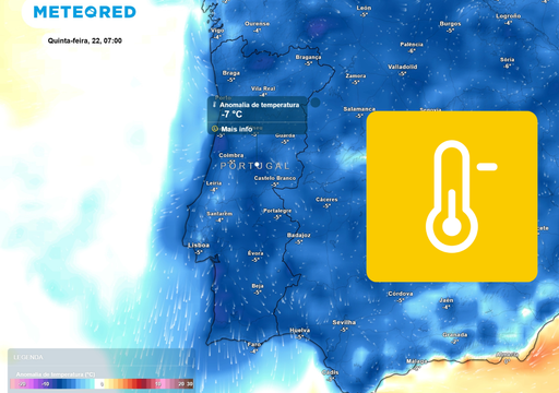 At&eacute; 7 &ordm;C abaixo da m&eacute;dia: a pr&oacute;xima semana arranca com descida das temperaturas
