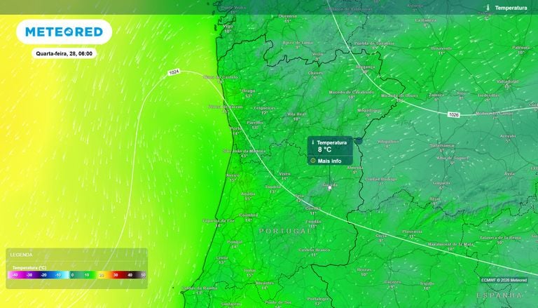 At&eacute; 8 &ordm;C na Guarda: Afonso Lopes revela quais poder&atilde;o ser as noites mais frias da semana