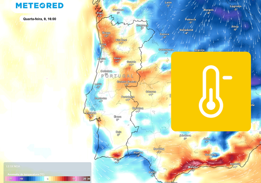 At&eacute; 9 &ordm;C a menos: entre amanh&atilde; e quarta-feira, o ar polar provocar&aacute; uma queda brusca das temperaturas