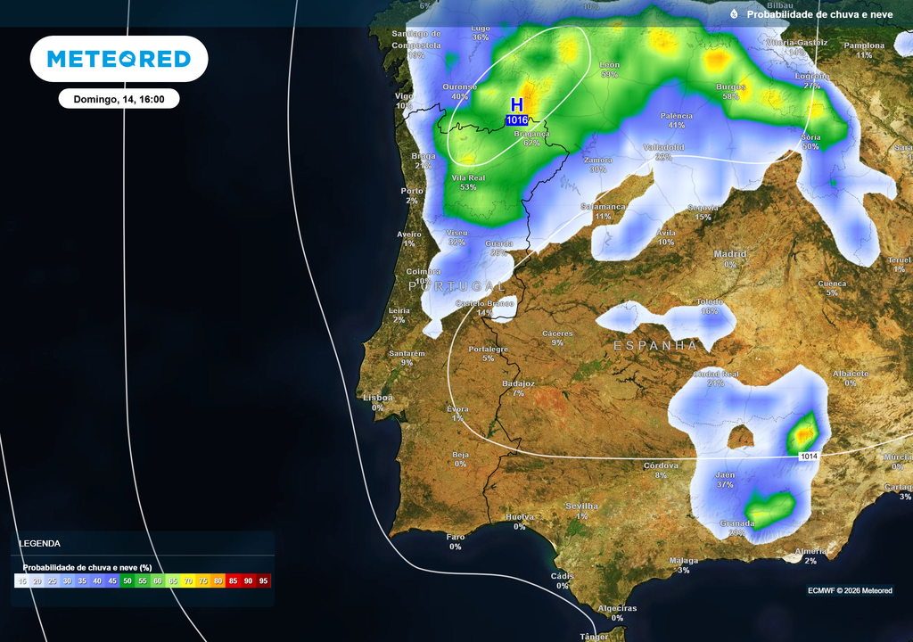 As probabilidades de ocorrência de aguaceiros e trovoadas aumentam significativamente durante a segunda metade da tarde no interior Norte.