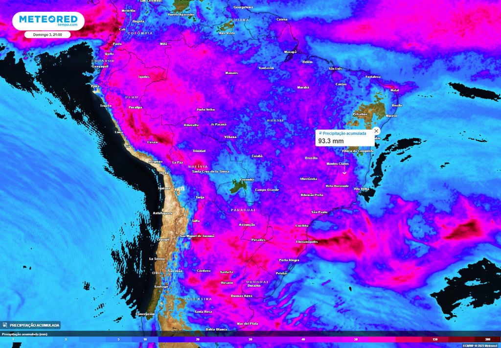 chuvas volumosas no Sudeste