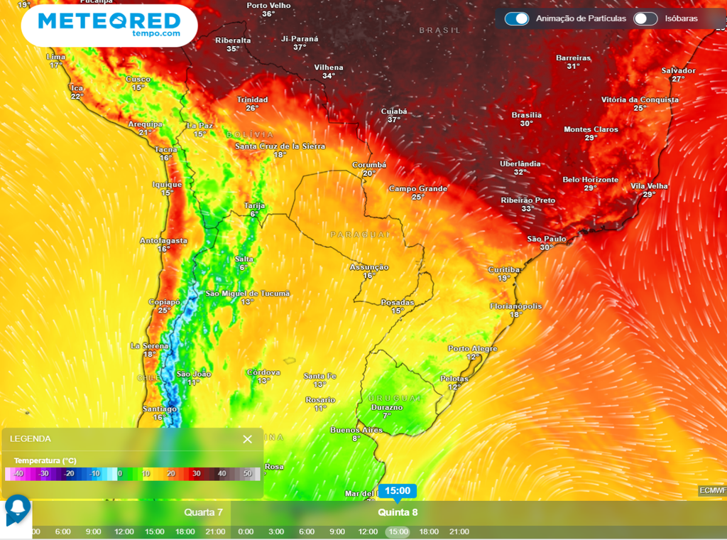 previsão, frente fria