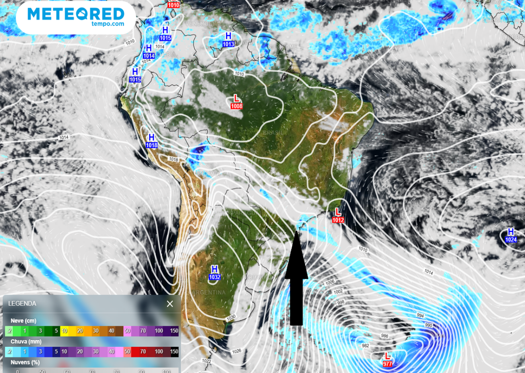 previsão, frente fria previsão, frente fria