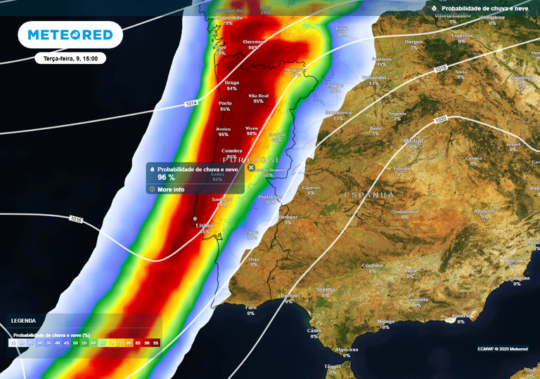 Até sexta, 12 de dezembro, o tempo em Portugal continental será pautado por contrastes com chuva, vento e algum sol