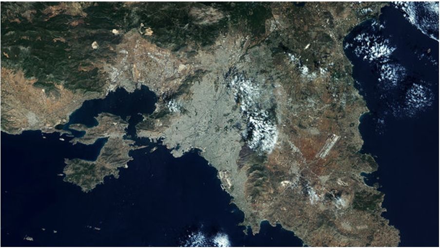 Atenas En Color Por Sentinel 2A