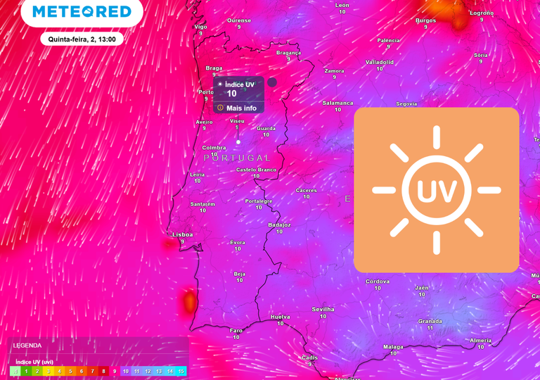 Aten&ccedil;&atilde;o &agrave; radia&ccedil;&atilde;o UV em Portugal Continental: esperam-se n&iacute;veis elevados nos pr&oacute;ximos dias