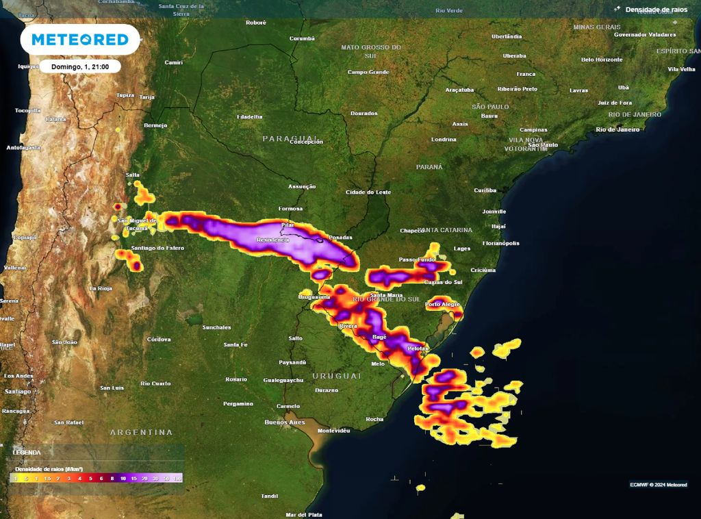 alerta de tempo severo Região Sul