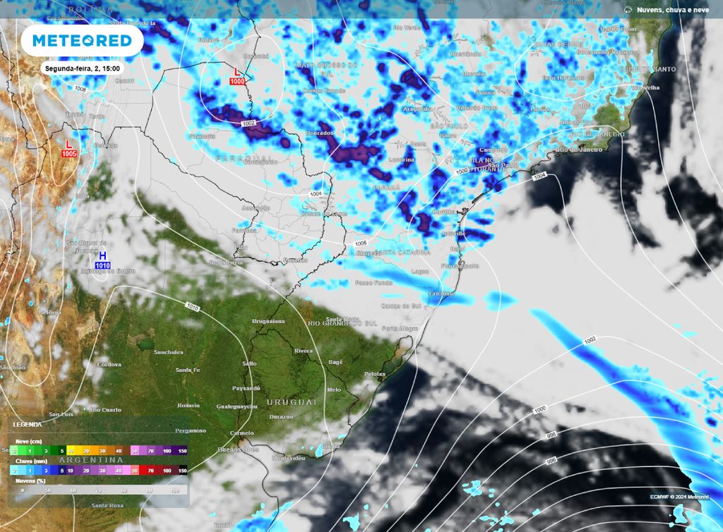 chuvas e alertas para a Região Sul