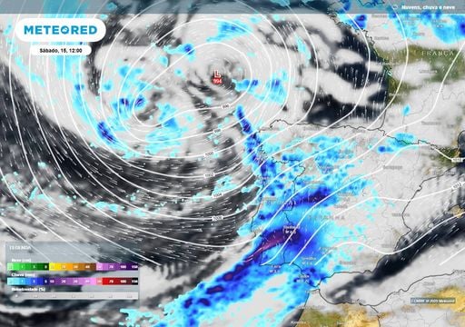 Atenção, Portugal: no sábado 15 prevê-se outra investida da depressão Claudia. Chuva forte em 4 distritos